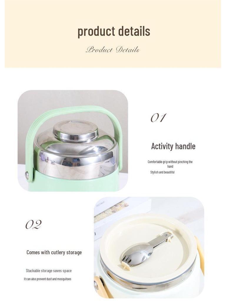 Multi-Layer Insulated Stainless Steel Bento Lunch Box