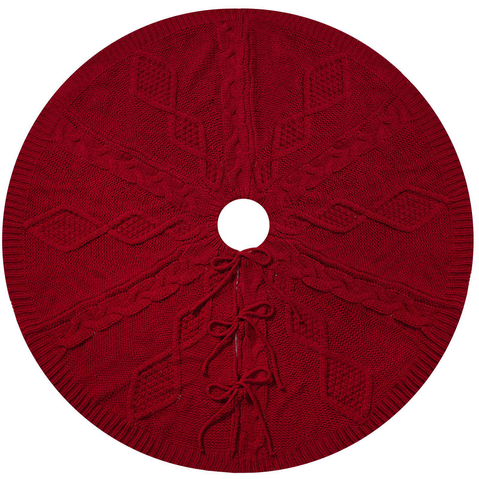 Striped Knit Christmas Tree Skirt Ornament