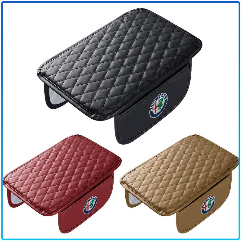 For Alfa Romeo 147 159 Giulietta Giulia Mito Spider Alpha Nheadrest 1Pcs Leather Car Armrest Mat Tissue Boxes Height Pad Armrest Box