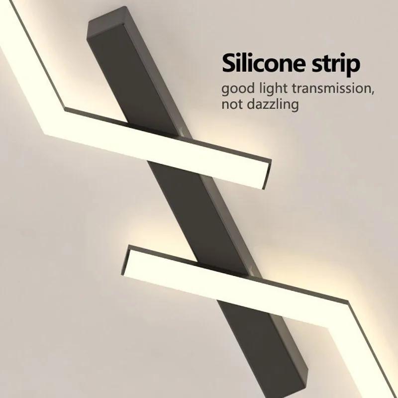 Moderne LED-Linie Deckenleuchte Schwarz Gold für Wohnzimmer Esszimmer Flur Schlafzimmer Arbeitszimmer Entrway Deckenleuchten