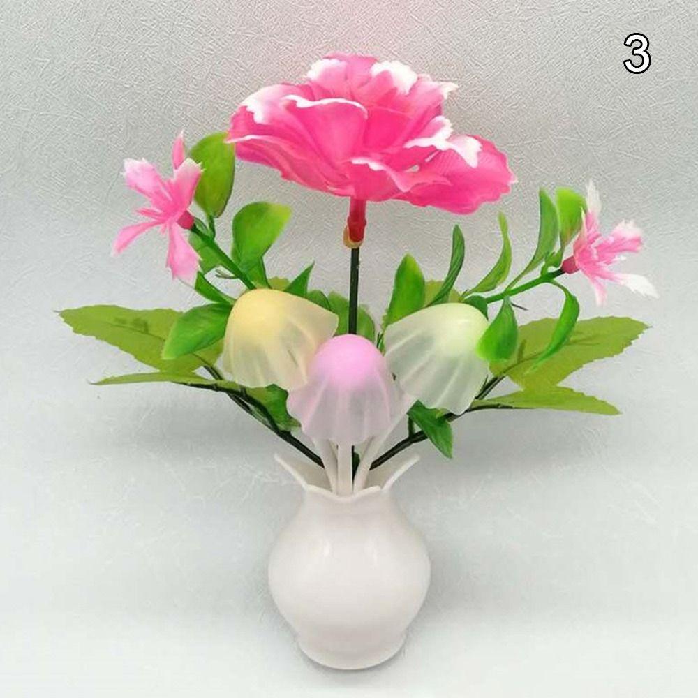 Gift Handmade LED Mushroom Night Lights Pomegranate Bottle Colorful Little Night Light Floral Lamp