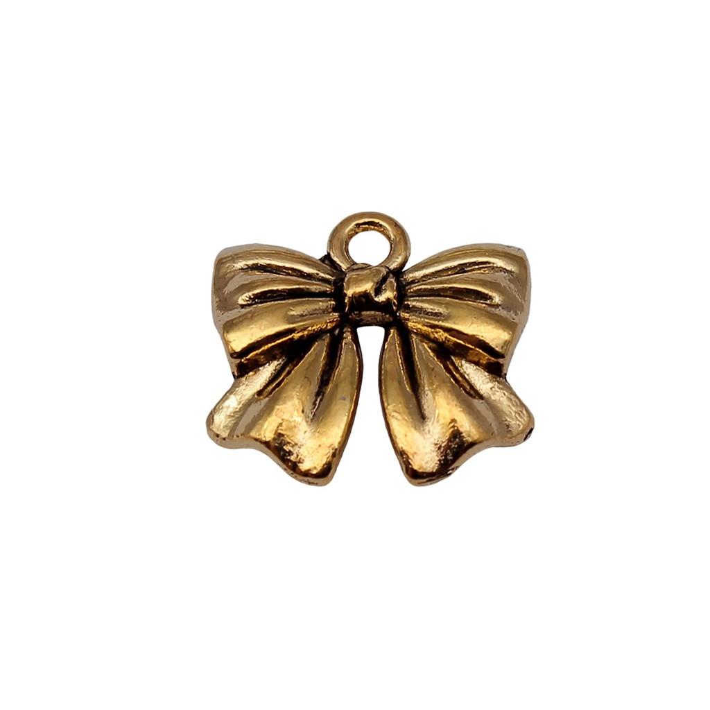 Pendants Bow With Crown Charms For Princess Themed Jewelry Making Alloy