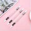 2pcs Double Head Silicone Nail Art Pen Carving Flower Sculpting Pen Adjustable Glue Stick Embossing Brush Professional Manicure