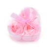 3Pcs Scented Bath Body Heart Rose Petal Wedding Gift Favor Colors Flower Soap,