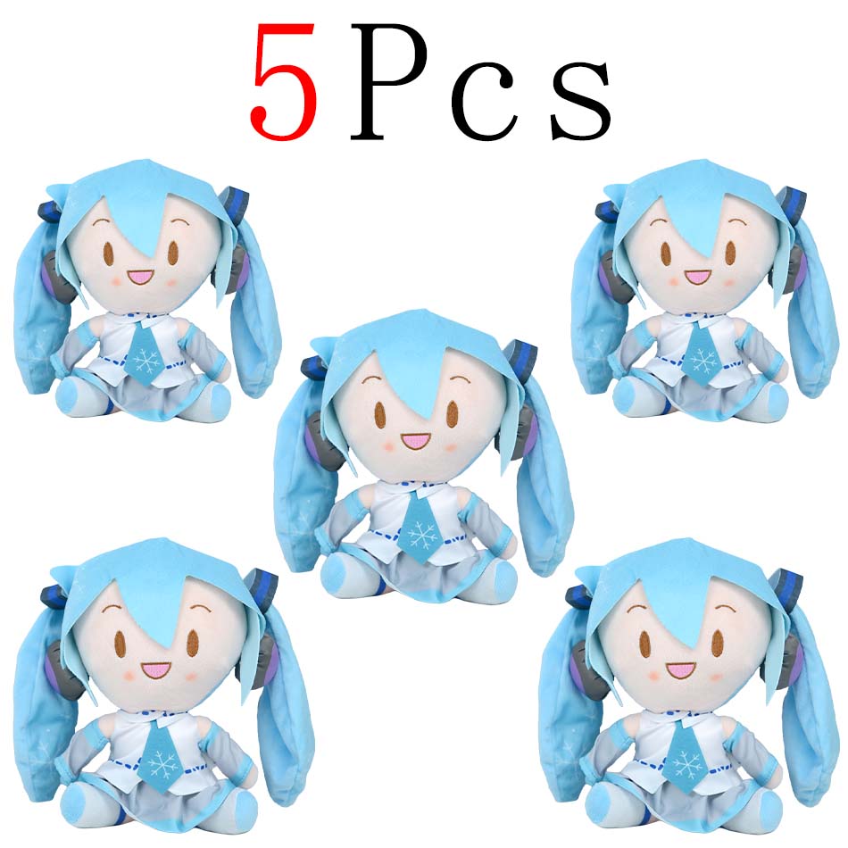 Cartoon 20cm Hatsune Miku Plush Doll Toy Anime sakura Miku snow Miku Character KawaiiSitting posture Fufu Kids Christmas Gift
