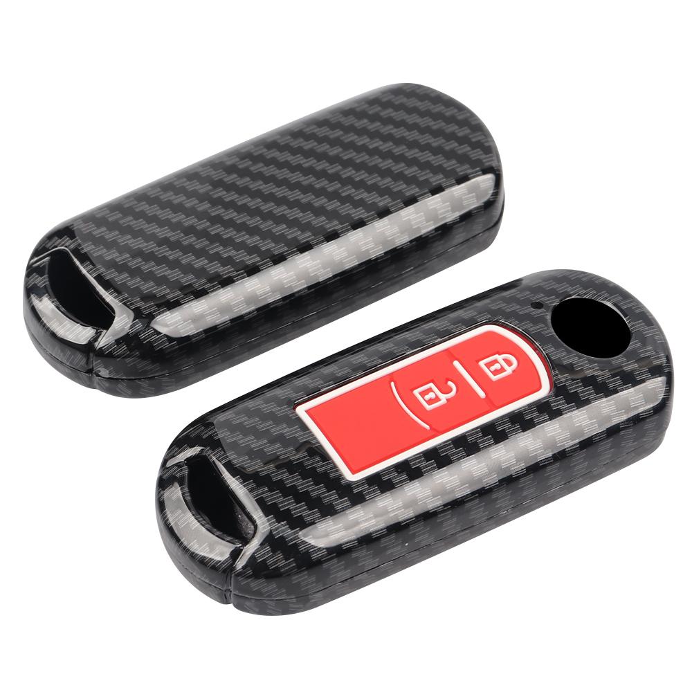 Carbon Car Remote Key Case Cover For Mazda 2 3 6 Demio Atenza Axela CX5 CX 5 CX3 CX7 CX8 CX9 MX5 2015-2018