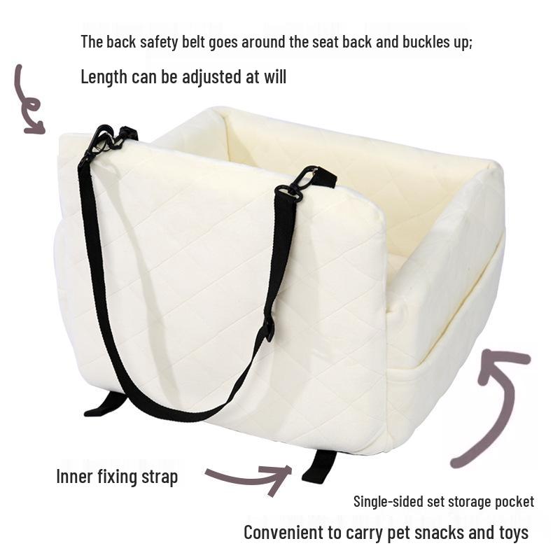 Pet Car Bed & Safety Seat for Small/Medium Dogs & Cats - Co-pilot/Rear Sofa Bed