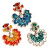 Stylish Carp Pin With Crystals Embellishment Portable Secure Clasp Versatile Accessory For Jackets Bags Hats