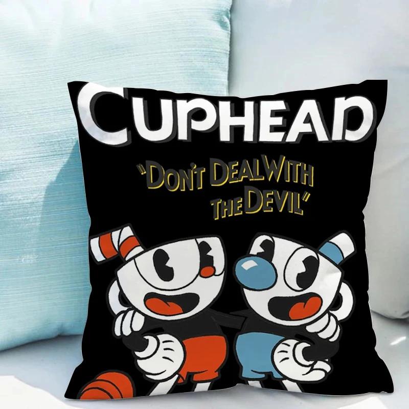 Cushion Covers 45x45 C-cuphead Ornamental Pillows for Living Room Pillowcase 40*40 Fall Decor Lounge Chairs Body Pillow Cover