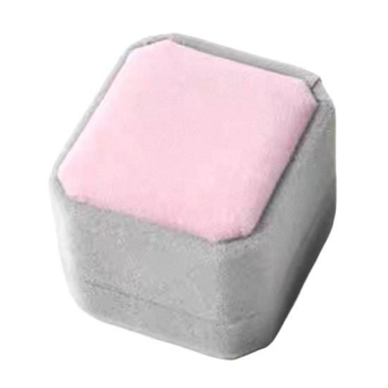 Ring Storage Box, Octagonal Design, with Soft Flannel Organizer, Shockproof Scratch-Proof Ring Box for Engagement Wedding Proposal