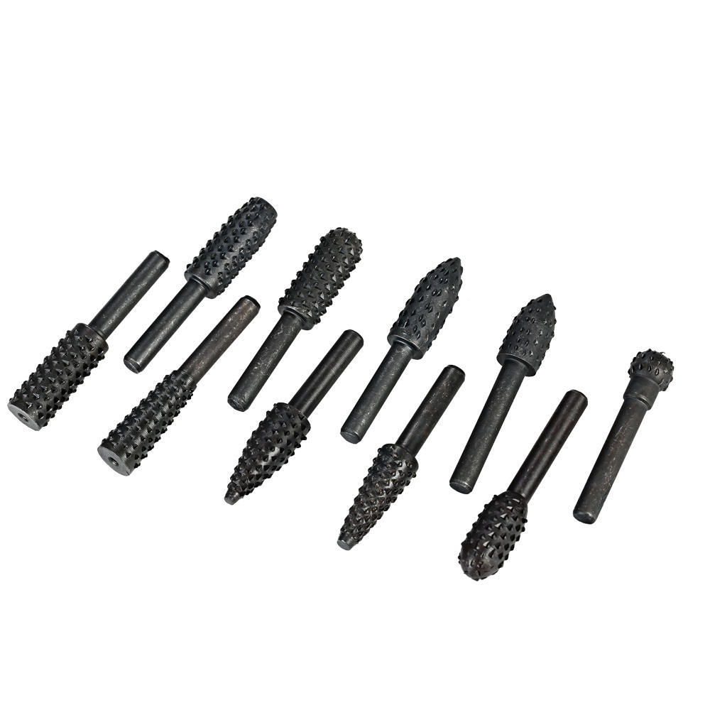 10pcs/Set Rotary Burr Wood Carving File Rasp Drill Bits 1/4 inch 6mm Shank D5F6 10pcs/Set Rotary Burr Wood Carving File Rasp Drill Bits 1/4 inch 6mm Shank D5F6