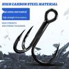 Three-Claw High Carbon Steel Fishing Hook - Hand-Sharpened Anchor Design for Outdoor Use.