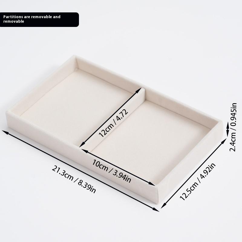 Sametová šperkovnice Náušnice Náhrdelník Prsten Náramek Stojan na vystavení šperků Zlatý podnos na šperky