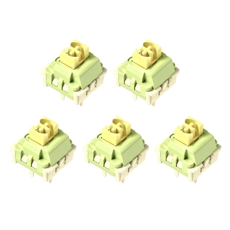 

Quiet Lemon Linears Mechanical Switches Pre Lubed Tactile 5Pin Paragraph Axises for Customizing Gaming Keyboards