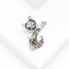 Creative High-End Shell Cat Brooch Jewelry, Fashionable Personalized Alloy Pin Brooch