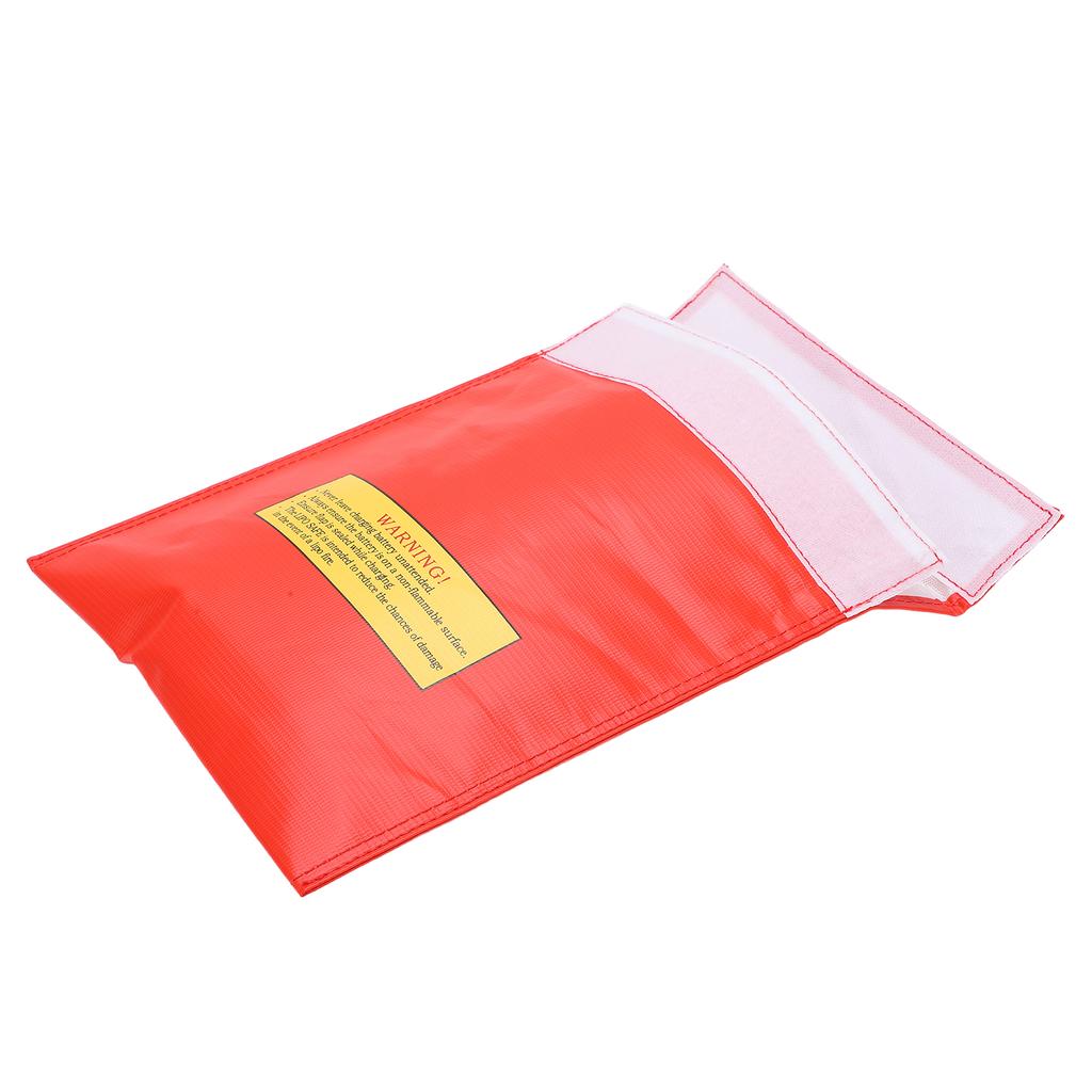 Lipo Battery Explosion Proof Bag Fireproof Lithium Battery Safe Guard Bag for Safe Charging and StorageRed