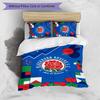 Blackburn Rovers Fußball Aufdruck 3-teiliges Bettwäsche-Set, Bequemes hautfreundliches Schlafzimmer-Bettbezug-Set