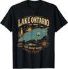 Retro styl Vintage tričko Jezero Ontario