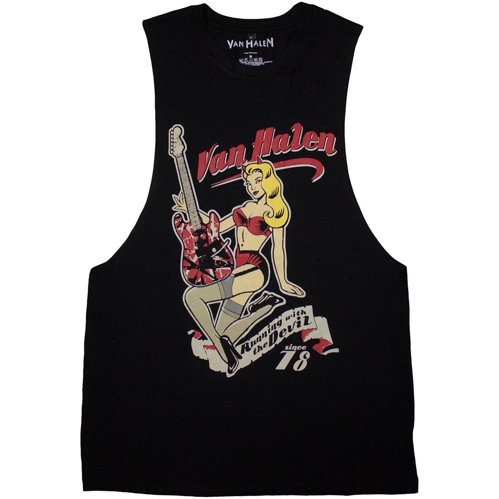 Van Halen Unisex Vest T-Shirt: Running With The Devil (Black) (X-Large) 3XL