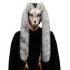 Halloween Karneval Mode Tiermaske Wikinger Fuchsmaske mit Kunstfell Kopfschmuck COS Werwolf