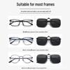 Polarized Men's Clip-On Sunglasses for Myopia, Ideal for Fishing & Driving