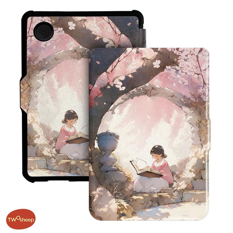 Twosheep 6-inch Case for Kobo Clara BW Clara Colour Clara 2E TPU Magnetic Flip Auto Wake Sleep TPU soft Cover Cute Cat Style
