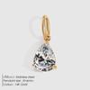 eManco 4 /6/8/10MM Stainless Steel Zircon Geometric Shape Charms Pendants Jewelry Making Supplies Diy Findings Accessories
