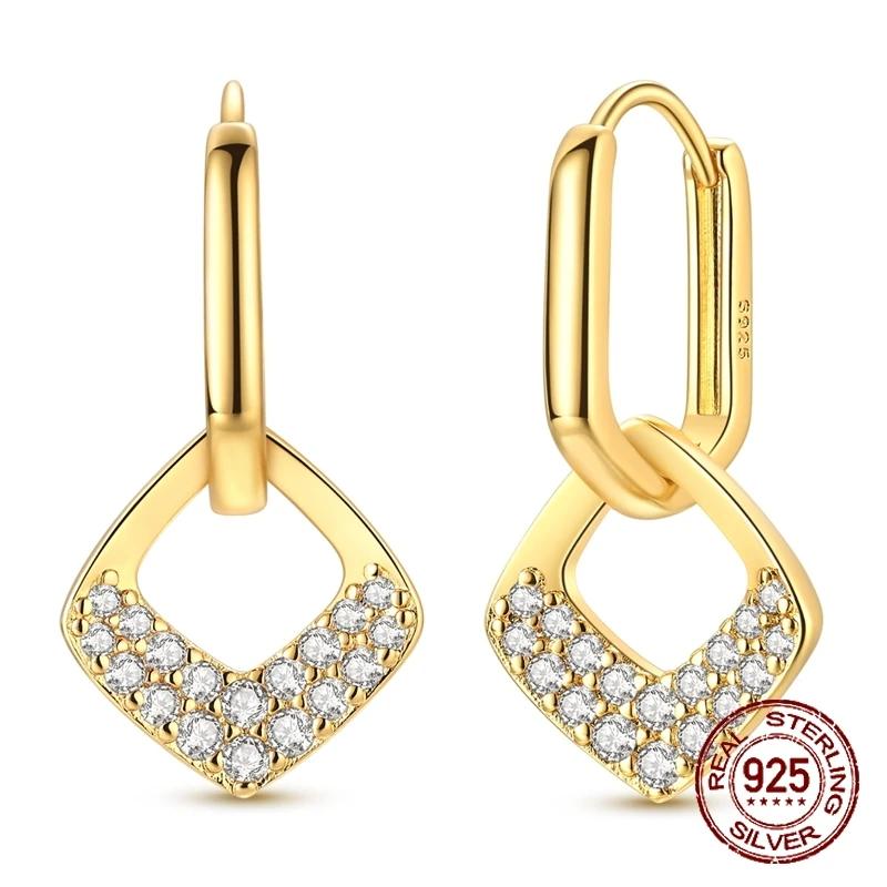 

925 Sterling Silver Heart Paperclip Hoop Earrings Full CZ Stones Dainty Love Symbol Huggie Earrings Jewelry Gift for Women Girls