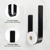 3-in-1 Wall-Mounted Toilet Paper Holder with Towel Rack & Hooks-Black Metal,Space-Saving Design for Bathroom,Kitchen,Living Room