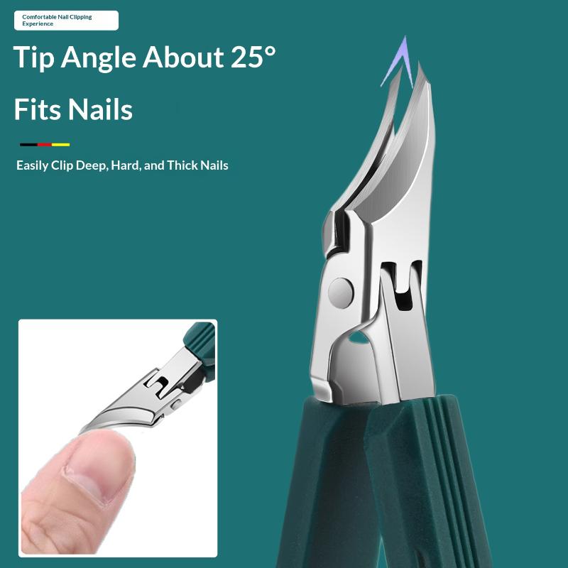 Wide Jaw Nail Clipper 15mm Opening Kit for Ingrown Edge Anti Splash Stainless Steel Trim Tool for Home Pedicure Salon
