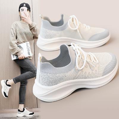 Br131 Nowe buty siateczkowe Damskie Wiosna/Lato Latające tkane buty Siateczka kokosowa Casual Oddychające Buty do biegania Trampek