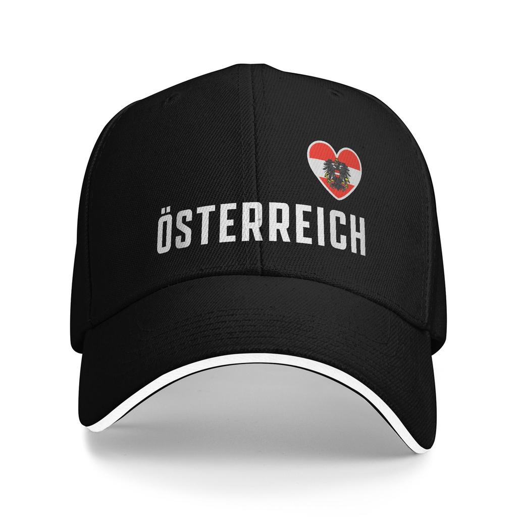 Austria Osterreich Flag Eagle Sandwich Cap Unisex HipHop Baseball Cap Coat of Arms Adjustable Golf All seasons Hats Adult