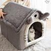 Removable & Washable Pet Villa: Cozy Enclosed Bed for Cats & Dogs, Warm All-Season Comfort