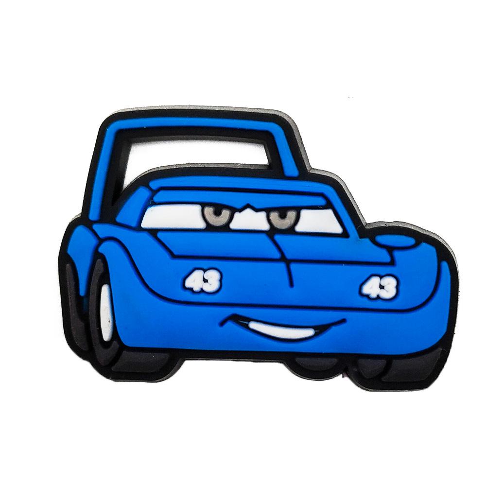 Lightning McQueen Cartoon Clog Shoe Charm - Cute Floral Rubber Accessories