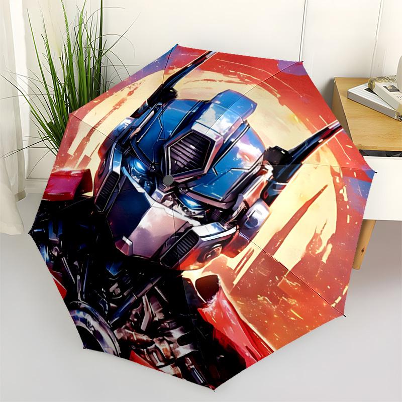 1ks Transformers, Optimus Prime Automatický skládací deštník, Odolný plast & Železo, Lehký pro venkovní denní použití 001