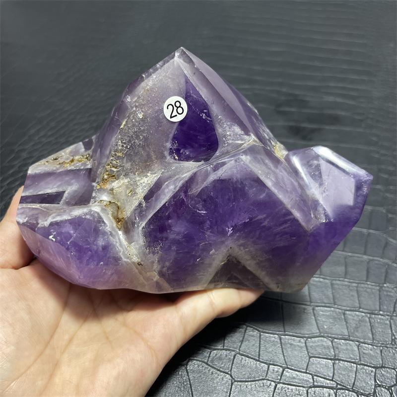 1.5kg Natural Purple Amethyst Quartz Crystal Wand Point Obelisk Healing