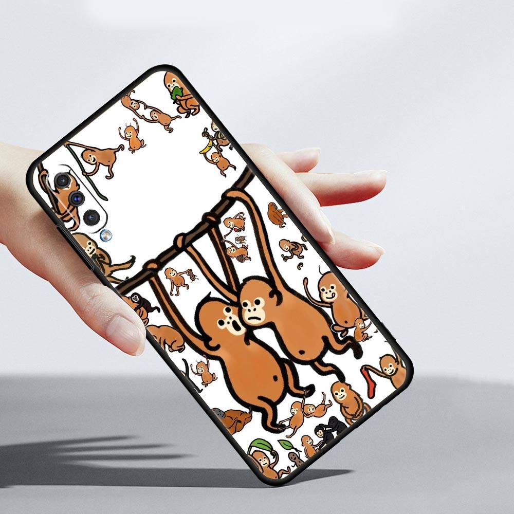 Monkey And Banana Phone Case for Samsung Galaxy A56 A36 A26 A16 A34 A24 A42 A22 A20 A12 A40 A30 A10 5G Soft TPU Cover Shell Bags