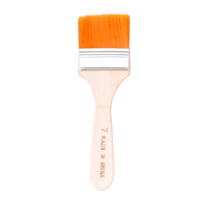 Children's Wooden Handle Nylon Bristle Brush No.1-12 for Oil Painting & BBQ