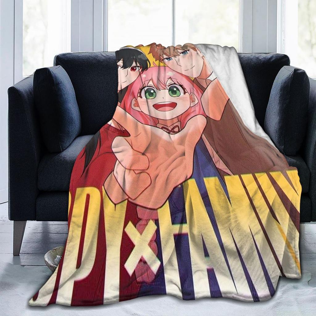 Spy X Family Cartoon Kawaii Anya Anime  Blanket Flannel Sofa Throw Blanket Multi-function for Couch Bedding Throws Bedspread