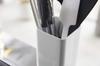 Yamazaki Kitchen Tool x x Compact yet Large 5183 Stand, Square, White, Approx. W9.5 D9.5 H18cm, Plate, Capacity,