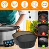 2PCS Silicone Slow Cooker Liners Fit 6-7 Quarts Oval Pot Leakproof Slow Cooker Divider Liner Heat Resistant Slow Cooking Liner