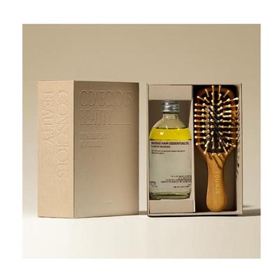 TOUN28 Baobab hår eterisk olja + mini trä borste Set 2 artiklar