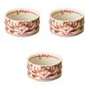 Setomonohonpo Set of 3 Small Bowls X Small Ceramic Bowls (Setomonohonpo) Powder-glazed Red-painted Matcha-Shaped [10 6cm]