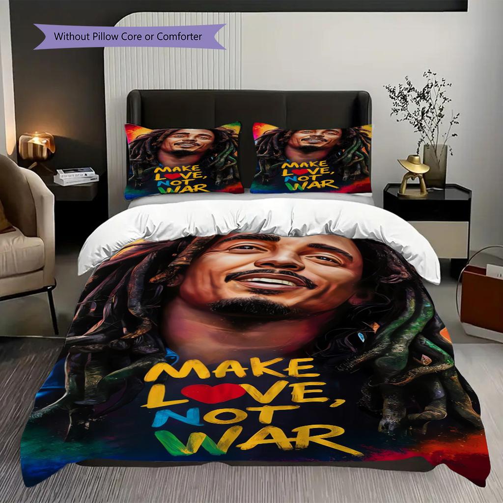Harmony Peace Bedding (1 * duvet cover + 2 * pillowcase, without core) 2D Flat Bedding set Duvet cover and pillowcase Christmas birthday gift