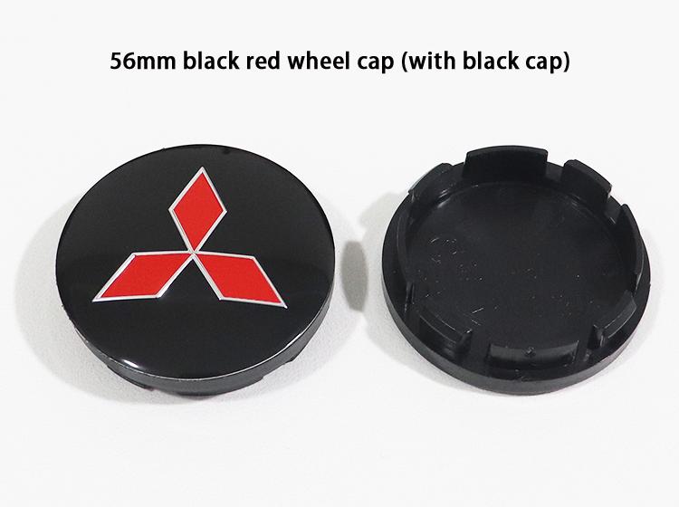 4pcs Mitsubishi 56mm 60mm ABS Car Emblem Wheel Center Hub Cap Auto Rim Refit Dust-proof Badge Covers Sticker Styling Accessories