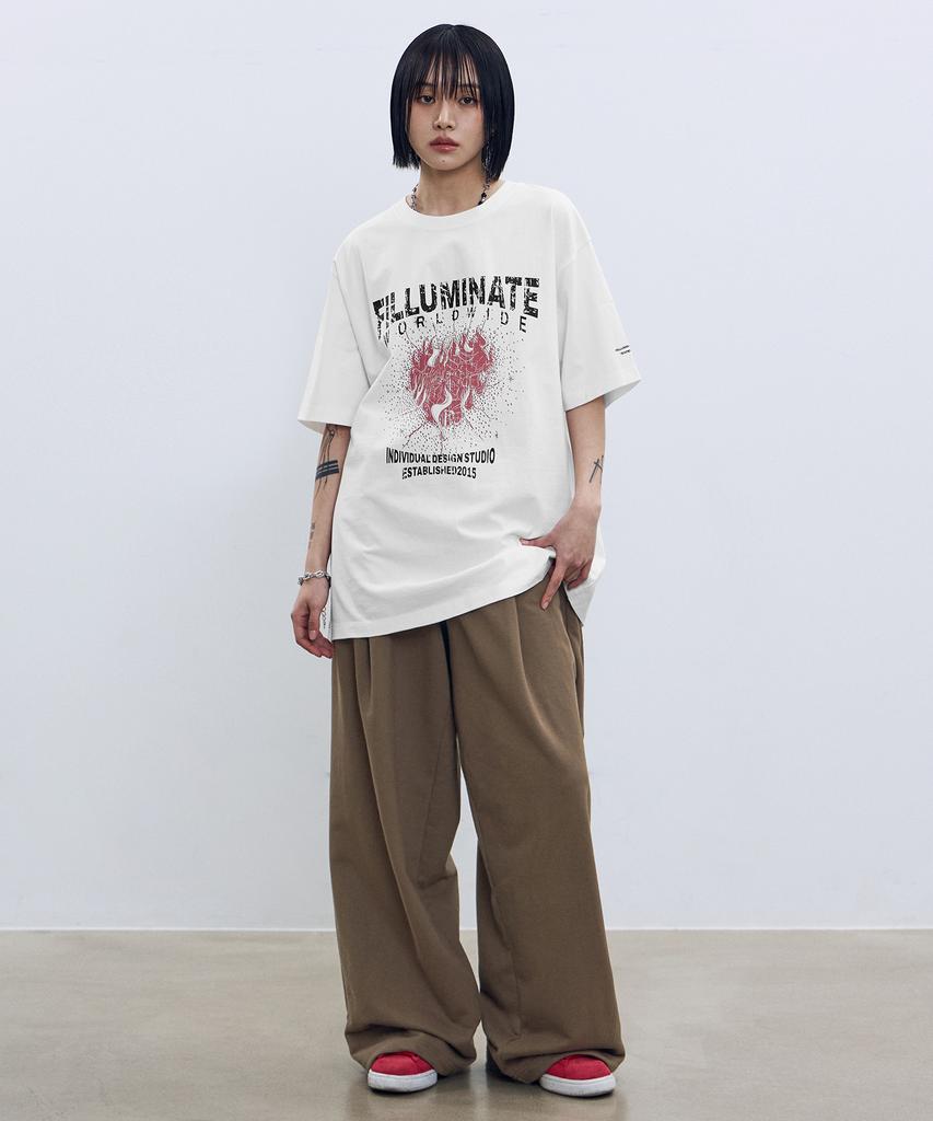 FILLUMINATE Burning Heart T-Shirt - Brown