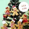 6Pcs Christmas Tree Doll Decoration Fabric Biscuit Men Hanging Ornament For Door Wreath Mantels Holiday Decorations