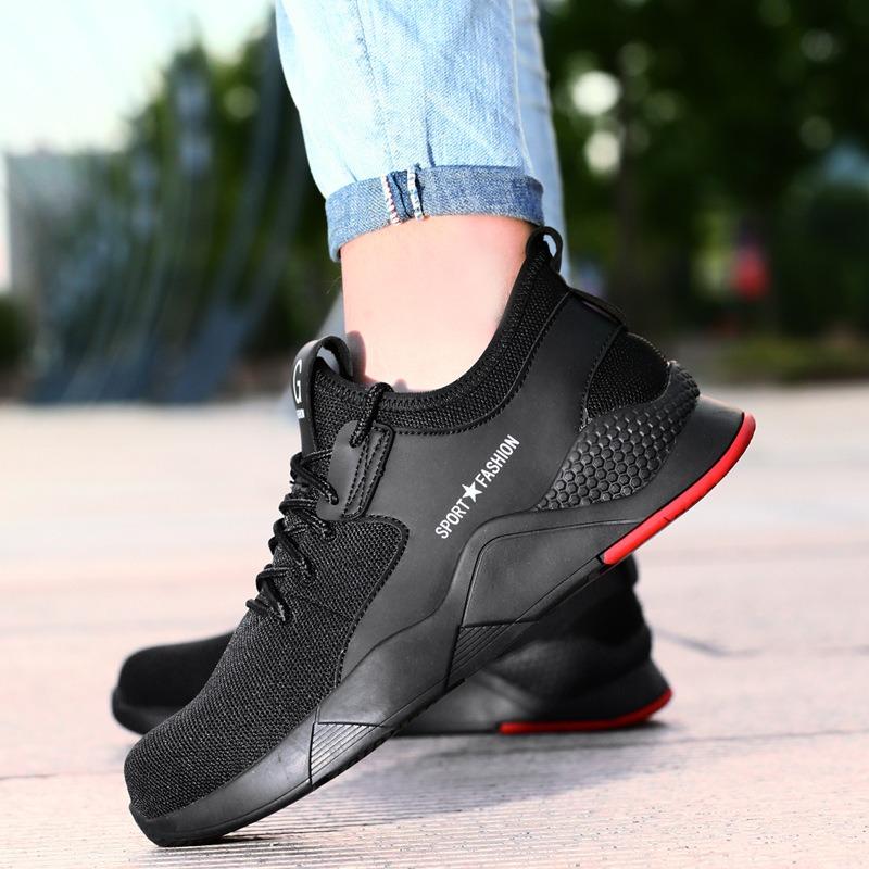 Men's Labor Insurance Shoes Four Seasons Lightweight Steel Baotou Anti-smashing, Anti-piercing, Breathable, Safe Construction Site Protective Shoes