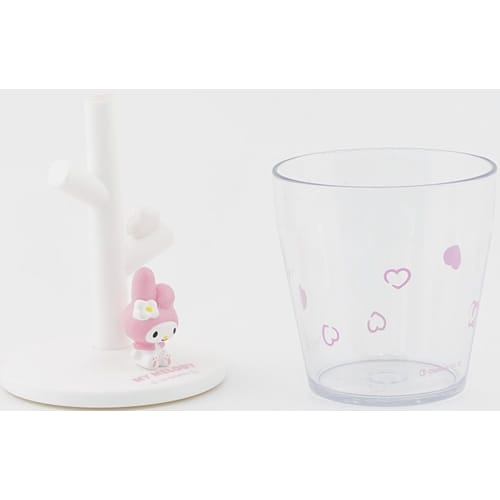 Hassy Top-in Cup Stand, Sanrio My Melody, Gargle Mouthwash, 90ml Capacity, Stand: 6cm Diameter x 11.6cm Height, Cup: 6.5cm Diameter x 11cm Height, SR-