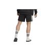 Adidas Logo Embroidered Elastic Waist Striped Straight Breathable Shorts Men Bottoms Black IC9435